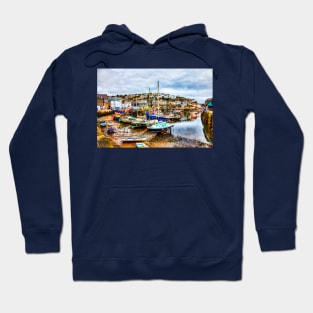 Mevagissey Harbour Fishing Boats, Cornwall, UK Hoodie